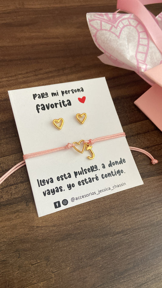 El regalo Perfecto rosa! 🩷                      Set de pulsera y aretes